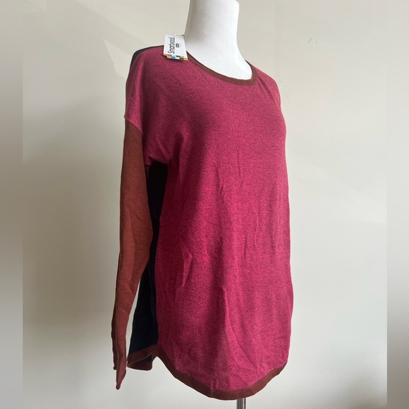 New-Smartwool color block crew neck sweater in a Medium - Picture 1 of 5
